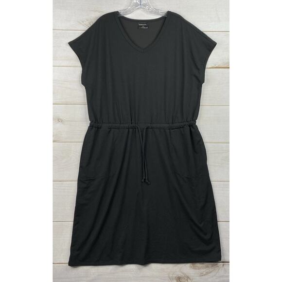 32Degree Cool Dress XL Black Short Sleeve Short Athletic Tie Waist Stretch Comfy - Picture 1 of 10